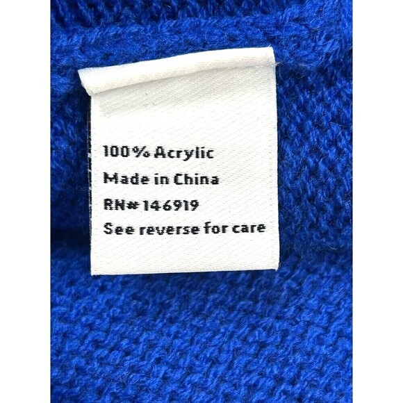 Nine West Womens Size M Blue Turtleneck Sweater Soft Chunky Knit Comfort Cozy H2 - Picture 11 of 12